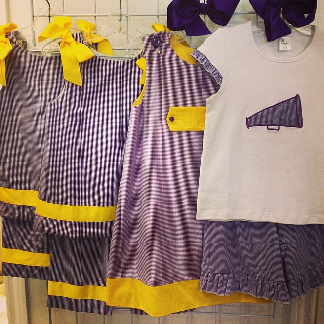 LSU New Arrivals-Perfect For Monogramming!#lsu #purpleandgold #beehave#remembernguyen #refinerykids #resale #sellkidsstuff #sellkidsclothes#225 #smocked #batonrougeboutique