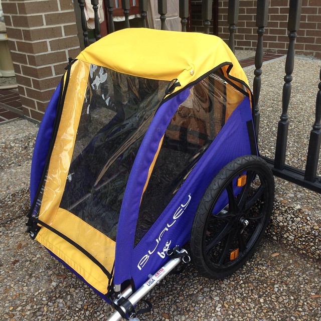 Just In: Burley double bike trailer! Retails for $300.00 our price is $99.99!#batonrouge #burley #refinerykids #225